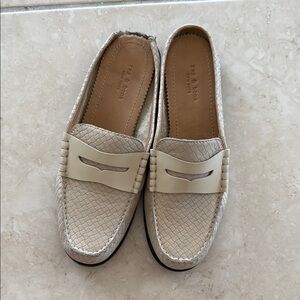 Woven Cream Loafers